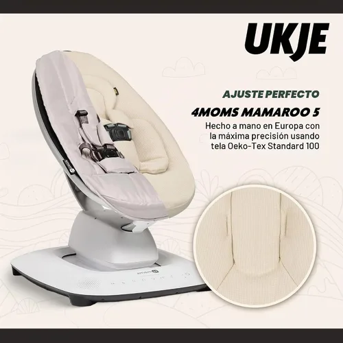 Vista 3 de UKJE Funda para columpio compatible con 4moms mamaRoo 5 Swing Accesorios para columpio de bebé Forro reversible para asiento infantil Fácil