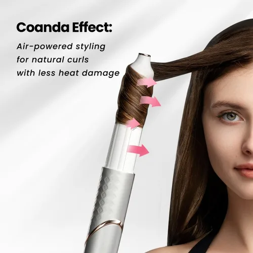 Vista 13 de GLAMUP Rizador de aire flexible 5 en 1 – Secador avanzado de alta velocidad, estilizador mágico con agarre apretado, herramienta de viaje de secado