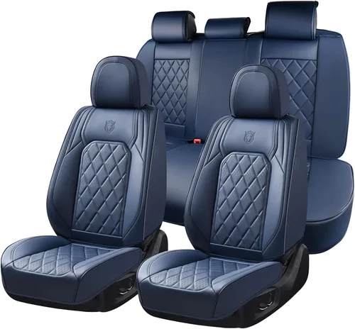 Vista 35 de Coverado Fundas de Asientos Delanteros, Funda de Asiento de Cuero Sintético de Lujo Impermeable, Protector de Asiento de Coche Beige, Funda