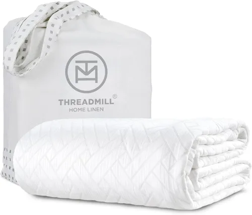 Vista 26 de Threadmill Mantas de algodón de lujo para cama de tamaño Queen Manta de tamaño Queen 100% algodón para todas las estaciones Aster Jacquard
