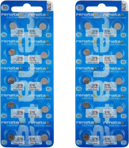 Vista 10 de Renata 376 SR626W Baterías – 1.55 V Óxido de Plata 376 Batería de reloj (2 unidades)