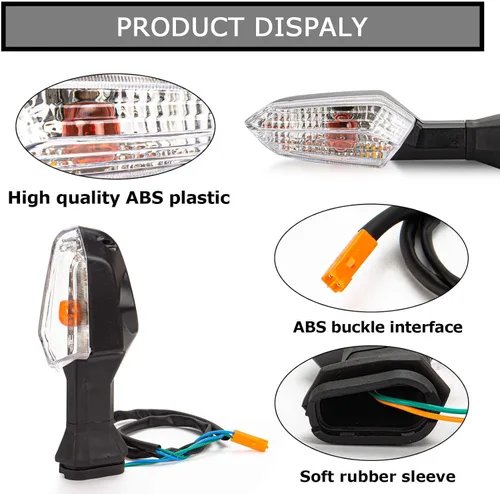 Vista 4 de PSLER Luz intermitente trasera delantera trasera para Ninja 650 ER-6F 2012-2016 para Ninja 300 EX300 2012-2016 y para Ninja 1000 2011-2017