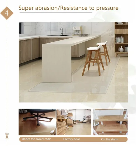 Vista 4 de Mantel de vinilo transparente rectangular de plástico, impermeable, resistente al aceite, protector de mesa de PVC para cocina, mesa de comedor