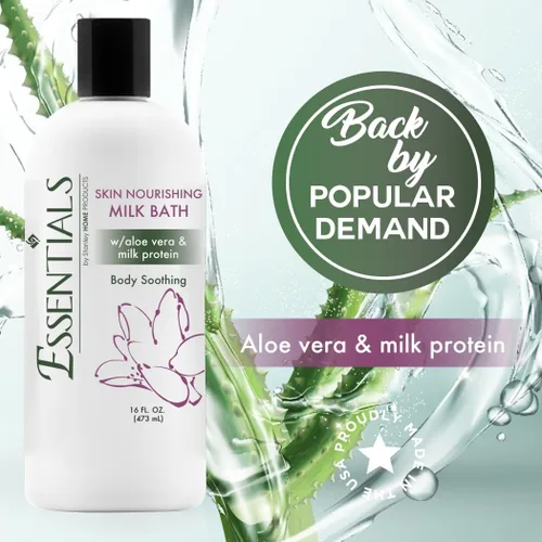 Vista 2 de Stanley Home Products A6808 Essentials - Baño nutritivo de leche para spa y hogar, hidratante y suavizante para la piel, fragancia ligera y fresca