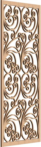 Vista 58 de 9 3/8"W x 24 3/8"H x 1/4"T Marilla Decorativos Paneles de Pared de Madera Calado, Abedul
