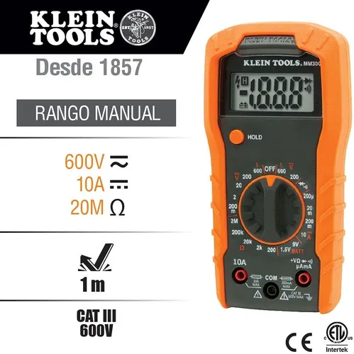 Vista 4 de Klein Tools Kit de prueba eléctrica con multímetro digital, probador de voltaje sin contacto y estuche de transporte