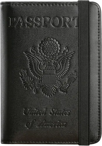 Vista 31 de Passport Holder, Travel Essentials, Passport Cover, RFID Travel Wallet 113#Negro