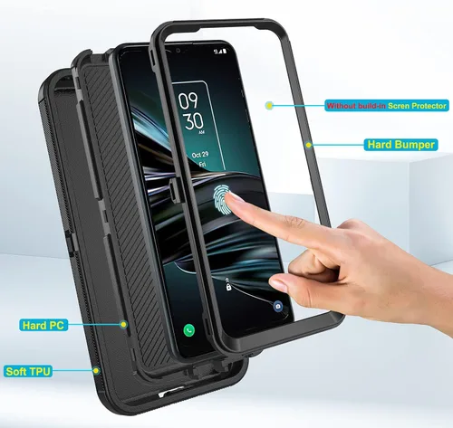Vista 5 de Asuwish Funda de teléfono para Samsung Galaxy A32 4G de 6.4 pulgadas con protector de pantalla de vidrio templado y cubierta para celda, híbrida