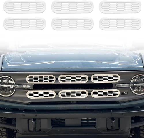 Vista 11 de sukemichi Insertos de parrilla de malla frontal para Ford Bronco Big Bend 2021, 2022, 2023, 2024, 2025, 2026, accesorios exteriores de 2 puertas, 4