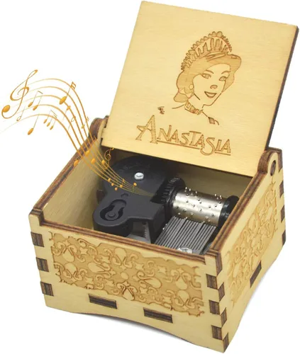 Vista 7 de Sooharic Amazing Grace - Caja de música, mecanismo de enrollamiento, regalos/colecciones únicas, caja musical tallada antigua para manualidades
