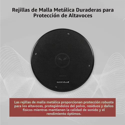 Vista 5 de Rockville RXM64 6.5 "150w 4 ohmios controlador de bajos medios altavoz de audio para coche de rango medio