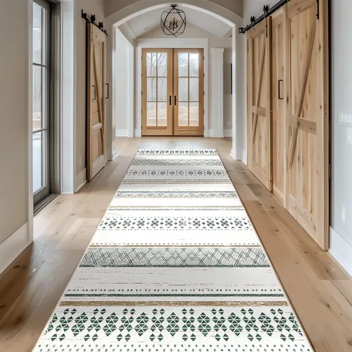 Vista 36 de BESTSWEETIE Alfombras de área de 2 x 3 pies para sala de estar, lavables, marroquíes, rústicas, geométricas neutrales, de pelo bajo