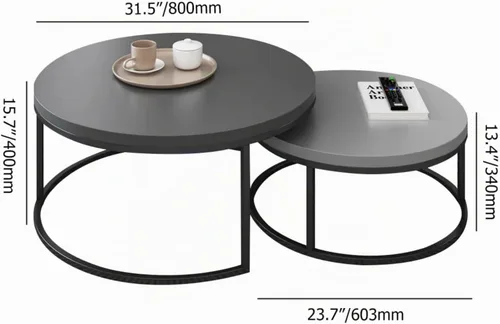Vista 6 de homary Soporte de TV extensible y mesa auxiliar anidable, centro de entretenimiento moderno de 2 piezas con cajones para sala de estar