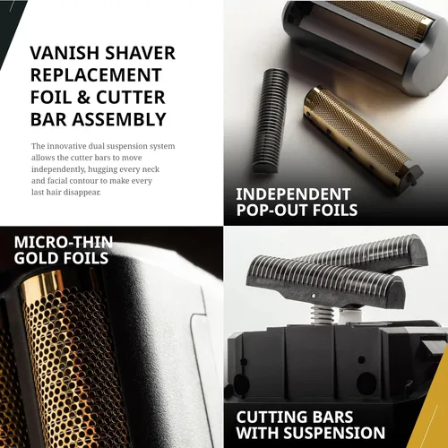 Vista 3 de Wahl Professional Vanish - Cabezal de aluminio y barra de corte, accesorios de afeitadora de alto rendimiento