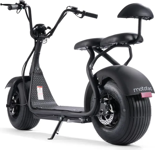 Vista 2 de MotoTec Fat Tire 60V 18Ah 2000W Litio Scooter Eléctrico Negro