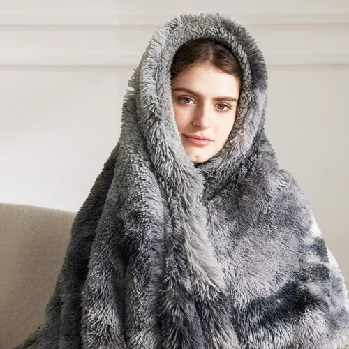 Vista 8 de Bedsure GentleSoft Manta de Tiro de Piel Sintética Esponjosa y Suave para Sofá, Forro Polar Sherpa Suave Regalos Acogedores para Mujeres, Manta