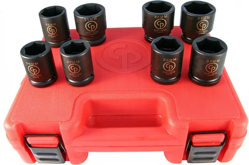 Vista 3 de Chicago Pneumatic SS814D - Unidad cuadrada de 1 pulgada, métrica profunda, 6 puntos, juego de llaves de impacto (4 piezas)