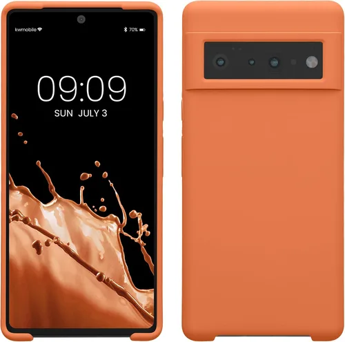 Vista 93 de kwmobile Funda Compatible con Google Pixel 6 Pro - Funda de Teléfono de Silicona TPU con Acabado Suave - Azul Caribe