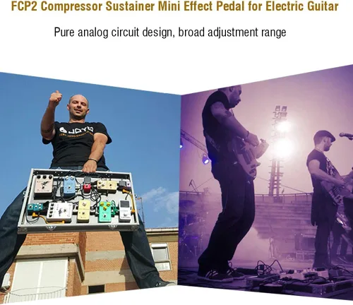 Vista 6 de Dilwe Pedal de efecto Mini compresor de guitarra Pedal de sostenedor para accesorios de guitarra eléctrica