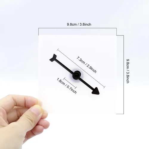 Vista 2 de Lohoee 15 piezas de Spinners transparentes de matemáticas con flecha giratoria para juegos de fiesta y enseñanza