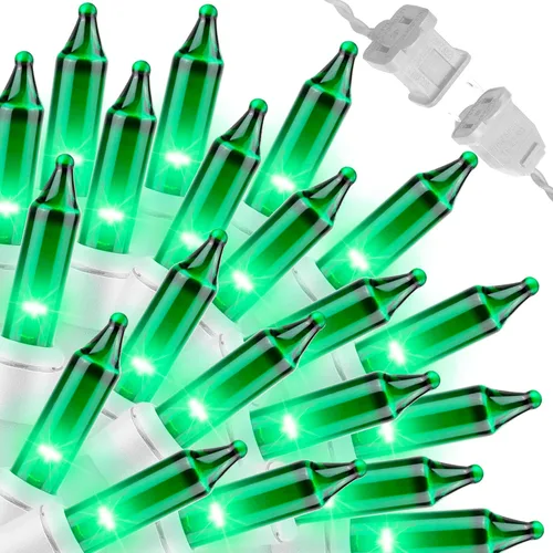 Vista 35 de LAMPHOME Guirnalda de luces LED de estrella roja, blanca y azul, 20 luces LED de hadas con cable transparente, 3 AA impermeables, 8 modos, luces