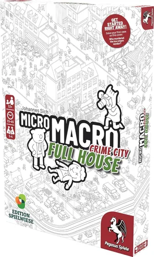 Vista 2 de MicroMacro: Crime City: Full House - Juego de mesa de Pegasus Spiele de 1 a 4 jugadores - Juegos de mesa para la familia - 15-45 minutos de juego