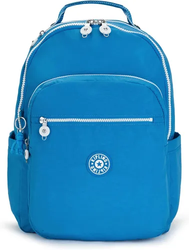 Vista 24 de Kipling Seúl - Mochila pequeña para tableta, diseño de flores acuáticas, talla única