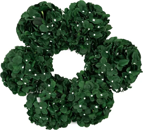 Vista 8 de DuHouse Hortensias artificiales de seda con tallos, hortensias falsas para bricolaje, centro de mesa de boda, decoración del hogar, paquete de 6