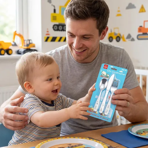 Vista 8 de Lehoo Castle Cubiertos para niños de 6 piezas Utensilios para niños pequeños para niños de 3 años, juego de cuchillos y tenedores para niños