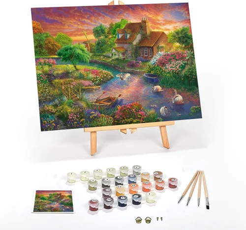 Vista 34 de Ledgebay Kit de Pintura por Números DIY para Adultos, Lienzo Enmarcado para Principiantes a Avanzados, Kit de Pintura por Números, los Kits Incluyen