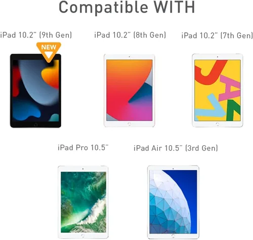 Vista 7 de Armor Protector de pantalla de vidrio flexible para iPad Pro 10.5" / iPad 10.2" (7ª/8ª/9ª) / iPad Air 10.5" (3ª), 9H con HD