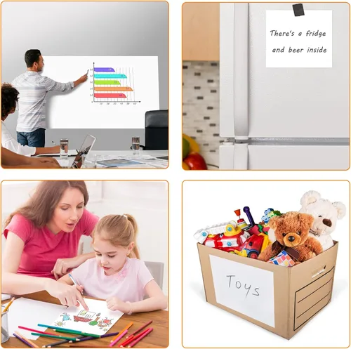 Vista 7 de Nortix Papel tapiz de pizarra blanca, papel de contacto para pizarra blanca, 36 x 24 pulgadas, calcomanía de pizarra súper adhesiva para pared