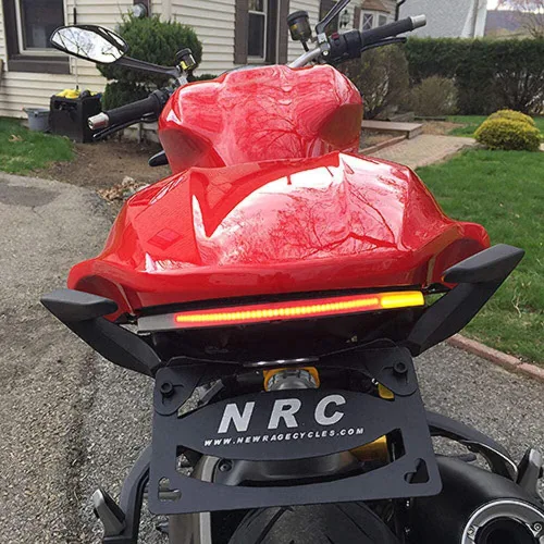 Vista 6 de New Rage Cycles Eliminador de guardabarros compatible con el ecualizador de doble carga Ducati Monster 1200 (2014-2016)