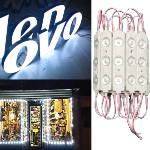 Vista 9 de Erudite 20 luces de repuesto para inflables DC12V luces LED inflables blancas con 3 LED autoadhesivos, inflables de vacaciones en el patio