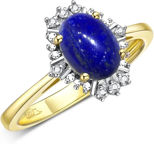 Vista 3 de Rylos Rings for Women 14K Yellow Gold Ring with 7X5MM Oval Gemstone Genuine Sparkling Diamonds Color Stone Jewelry for Women Gold Rings For Women