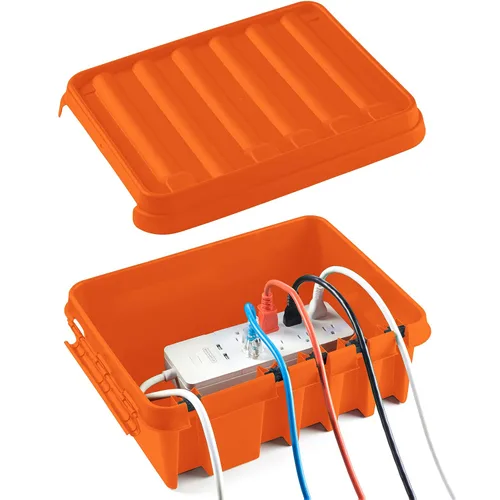 Vista 13 de SockitBoX Caja Eléctrica Original para Exteriores Impermeable - Pequeña Cubierta de Cable de Extensión para Exteriores con 6 Entradas de Cable