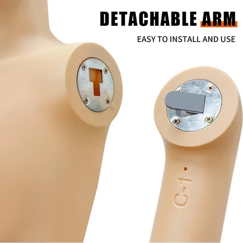 Vista 3 de Maniquí de cuerpo completo con curvas BBL femenino, brazos ajustables desmontables de 70.8 pulgadas y forma de vestido de torso extraíble con base