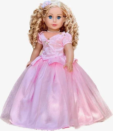 Vista 8 de Pretty Pink - Conjunto para muñecas de 18 pulgadas, juego de 4 piezas con vestido, tocado y collar, muñeca no incluida
