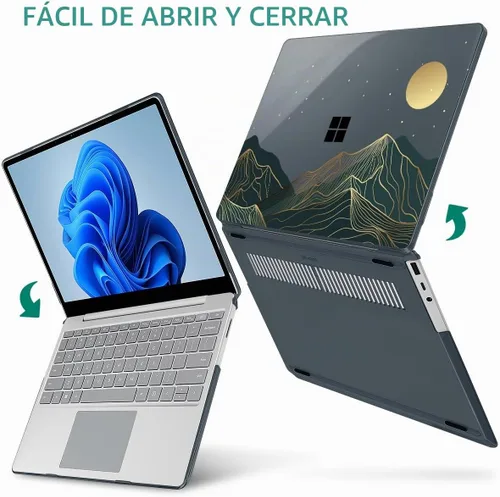 Vista 4 de Mektron Funda para laptop Microsoft Surface GO 3 de 12.4 pulgadas, compatible con Go 2/1, versión 2022-2020, modelo 1943/2013, carcasa rígida