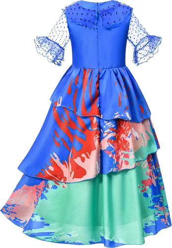 Vista 4 de Kaisebile Princess Costume Dress for Girls Birthday Halloween Party Dress Up with Accessories