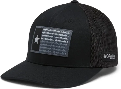 Vista 26 de Columbia Gorra unisex de malla con bandera de pez PFG para adultos, corona baja