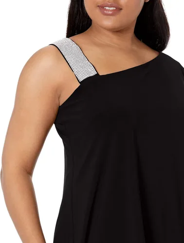 Vista 6 de R&M Richards Vestido asimétrico hasta la rodilla para mujer