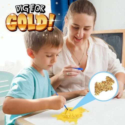 Vista 5 de Sunny Days Entertainment Kit de excavación de oro, juguete de ciencia misteriosa para niños, recuerdo de fiesta, bolsas de regalo, regalo del día