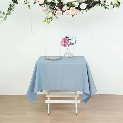 Vista 38 de Efavormart - Mantel cuadrado de lino de poliéster sin costuras, 54 x 54 pulgadas, color beige, para banquetes de boda, fiesta, restaurante