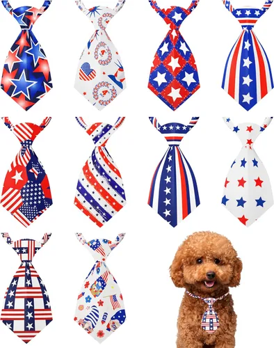 Vista 19 de PET SHOW Paquete de 10 corbatas para perros de feliz cumpleaños, XS