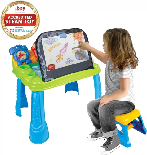 Vista 7 de Winfun Smart Learning - Escritorio interactivo de actividades para niños, centro de aprendizaje educativo con táctil, dibujo, pantalla LED