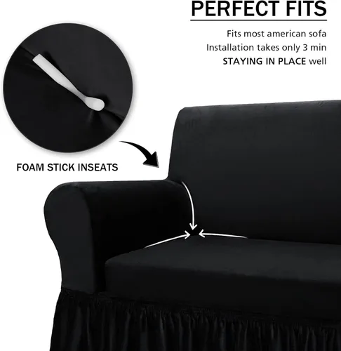 Vista 81 de NICEEC Funda para Sillón Súper Suave de 1 Pieza Gris Funda Deslizable para Sillón Elástica Universal Fundas para Sofás de Spandex para Sala de Estar