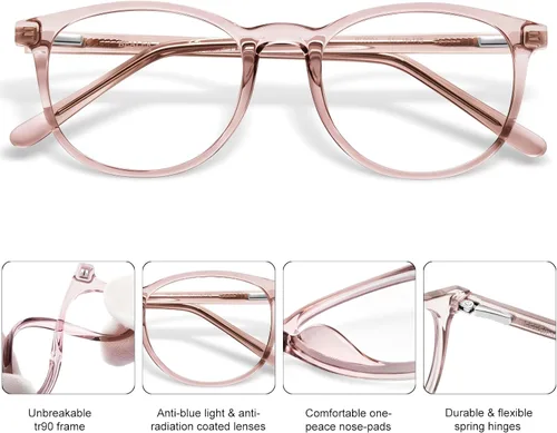 Vista 3 de BEALER Gafas de bloqueo de luz azul para mujer