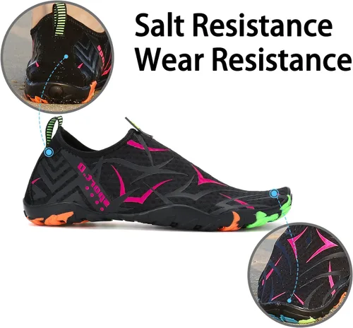 Vista 5 de Zapatos de agua para hombre y mujer, zapatos acuáticos descalzos, de secado rápido, para playa, natación, buceo, kayak, surf, deportes acuáticos