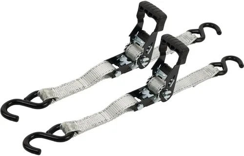 Vista 3 de Erickson 34412 Pro Series - Correa de amarre de trinquete con mango de goma gris de 1-1/4" x 12' (paquete de 2)